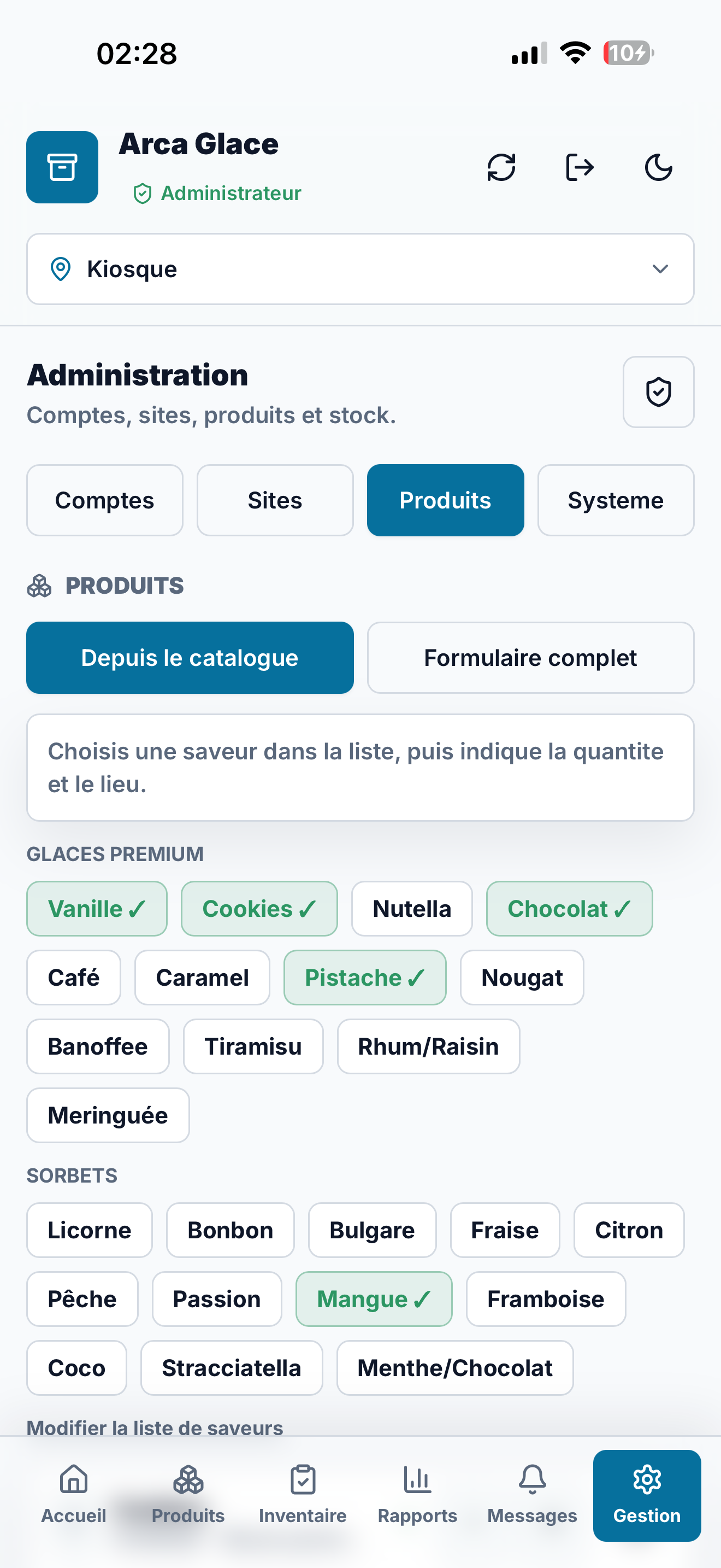 Arca Glace – Gestion de stock mobile multi-sites — vue 8
