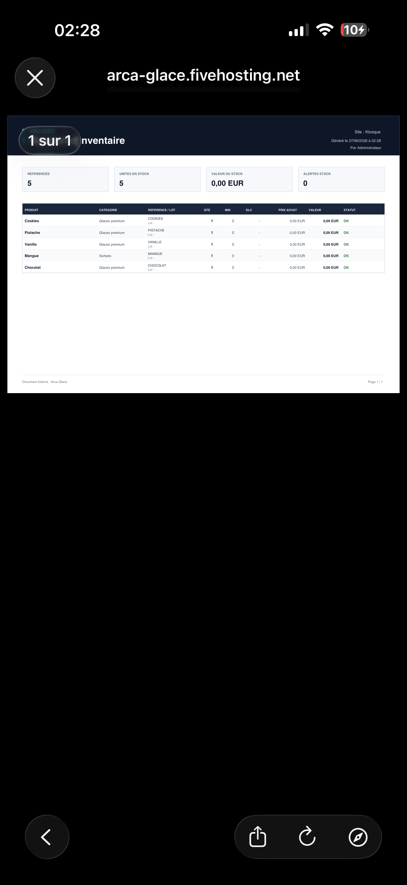 Arca Glace – Gestion de stock mobile multi-sites — vue 6