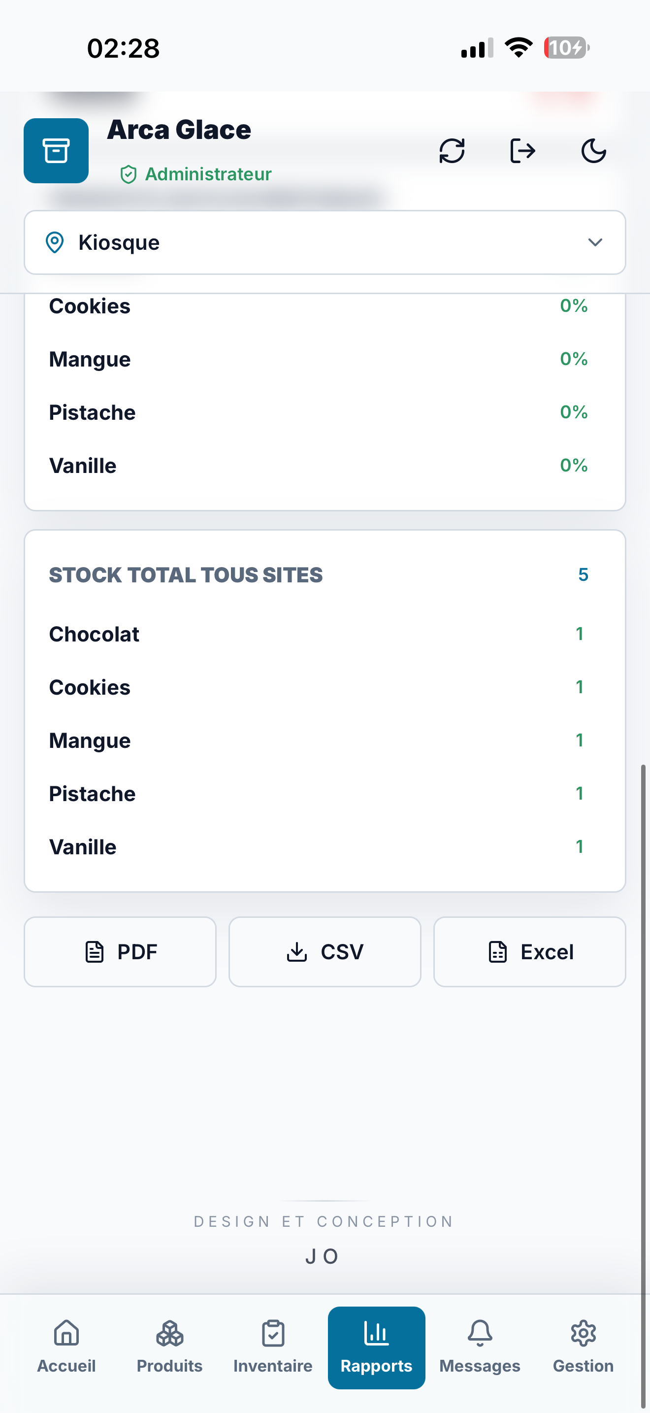 Arca Glace – Gestion de stock mobile multi-sites — vue 5